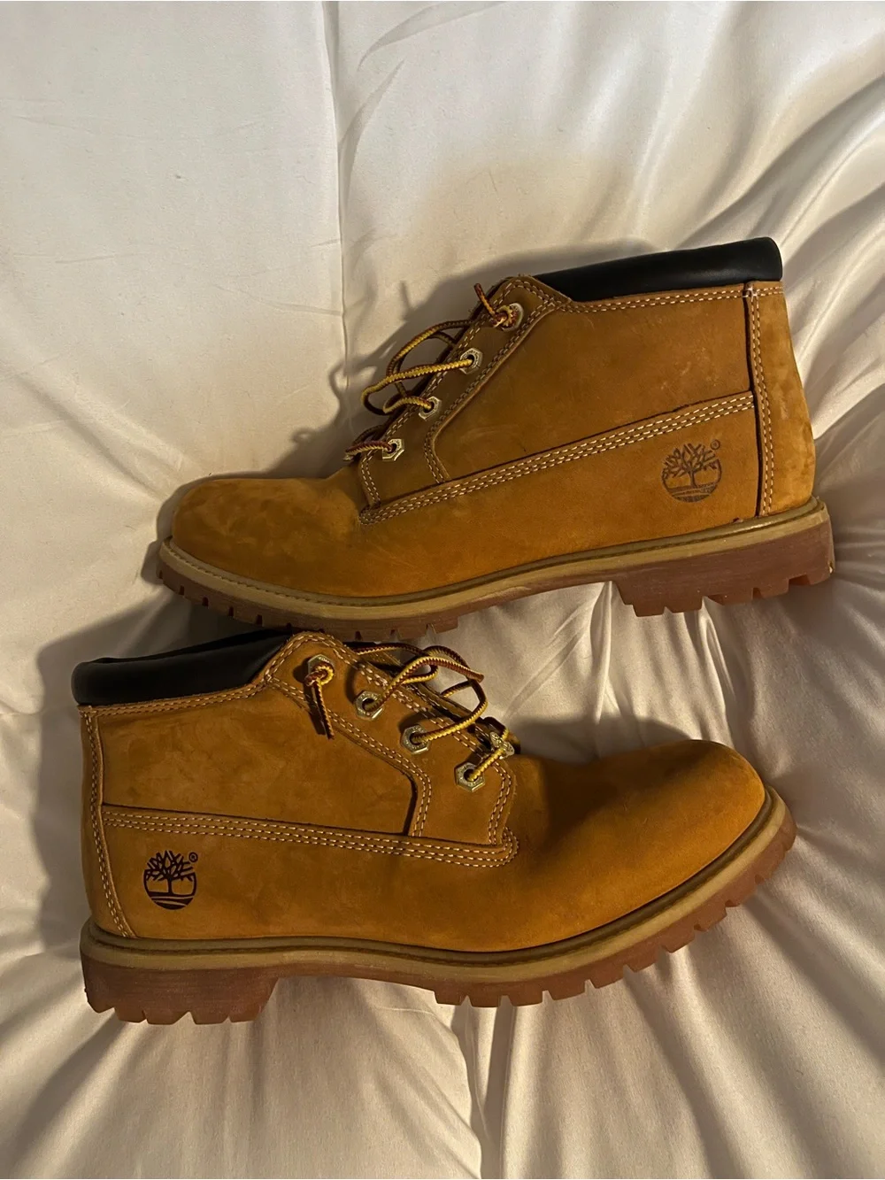 Timberland women’s Tan Wheat Nubuck Chukka Boots